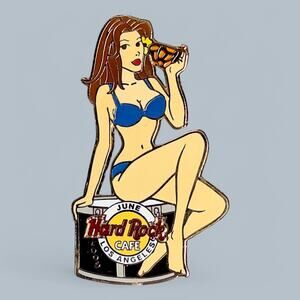 Hard Rock Pin 2005 Los Angeles June Girl With Pet Butterfly